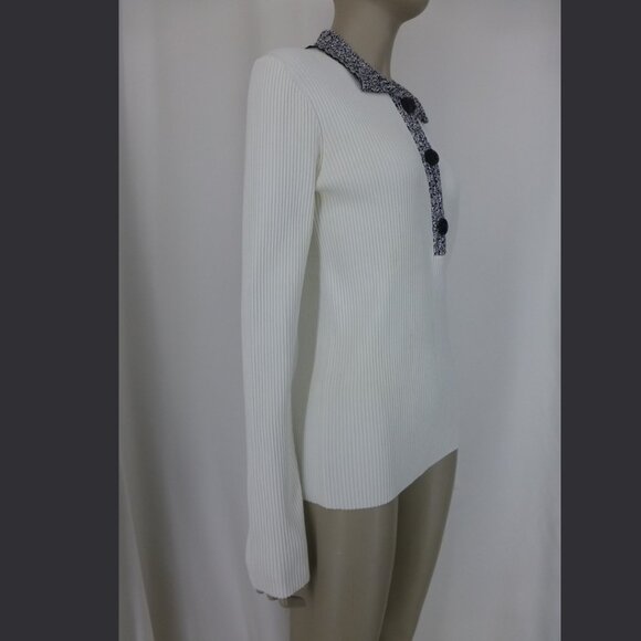 Proenza Schouler Ribbed Polo Sweater (Light spots in some parts of fabric) - Picture 4 of 14